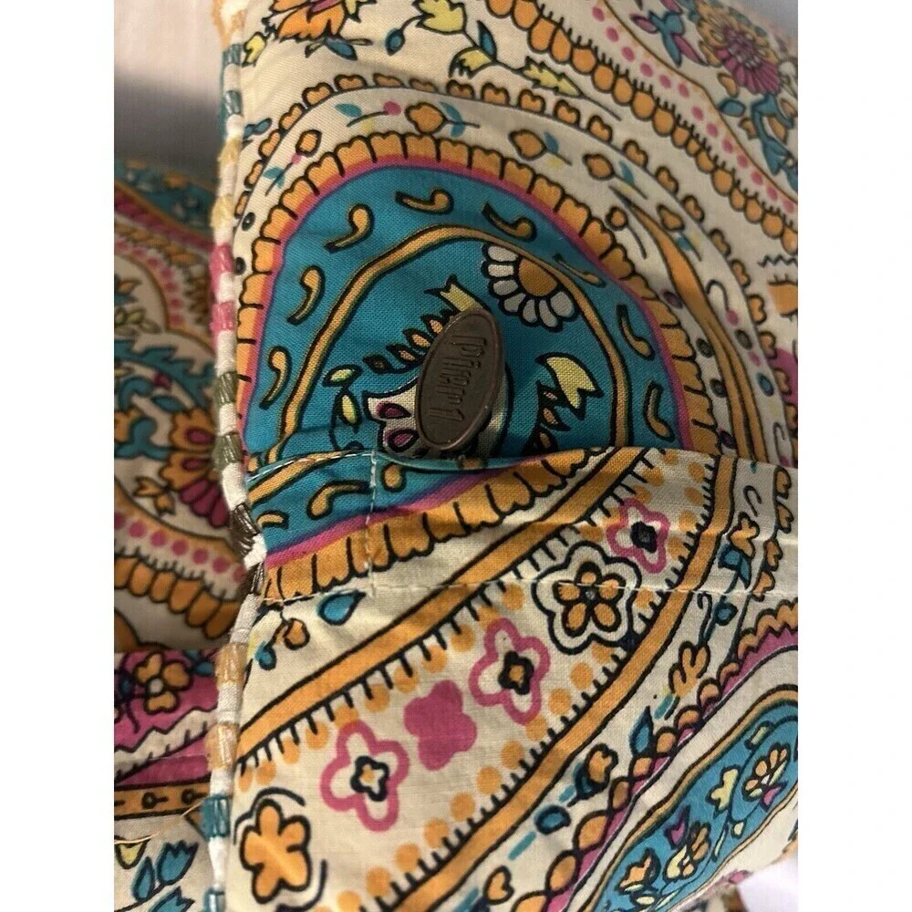 2 Rare Unique Paisley Striped Cotton Throw Pillows Pier One Imports